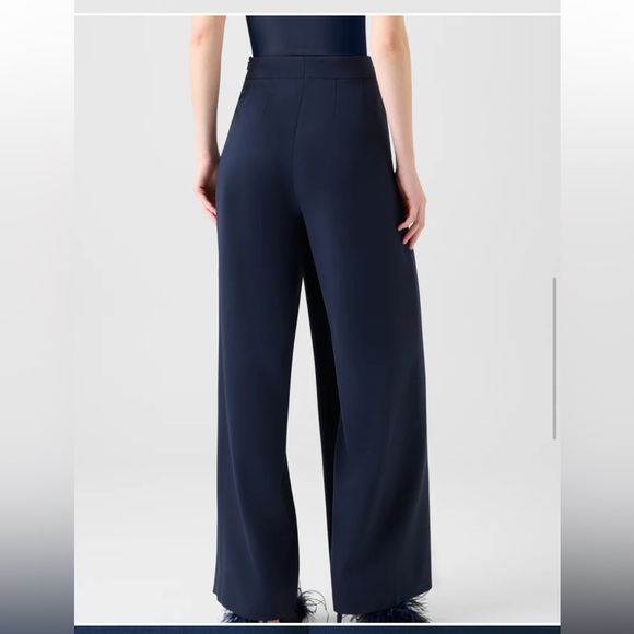 AKRIS Foss Wool Double Face Wide Leg Pants Apron Wrap Asymmetric Panel Trouser 8 - Picture 3 of 17